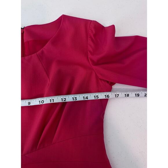 Lafayette 148 Pleated Stretch Wool Knee Length Sheath Dress Women's 4 Career - Picture 11 of 15